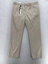Express Photographer Chino Pants Mens 33x30 Beige Slim Straight Stretch Casual