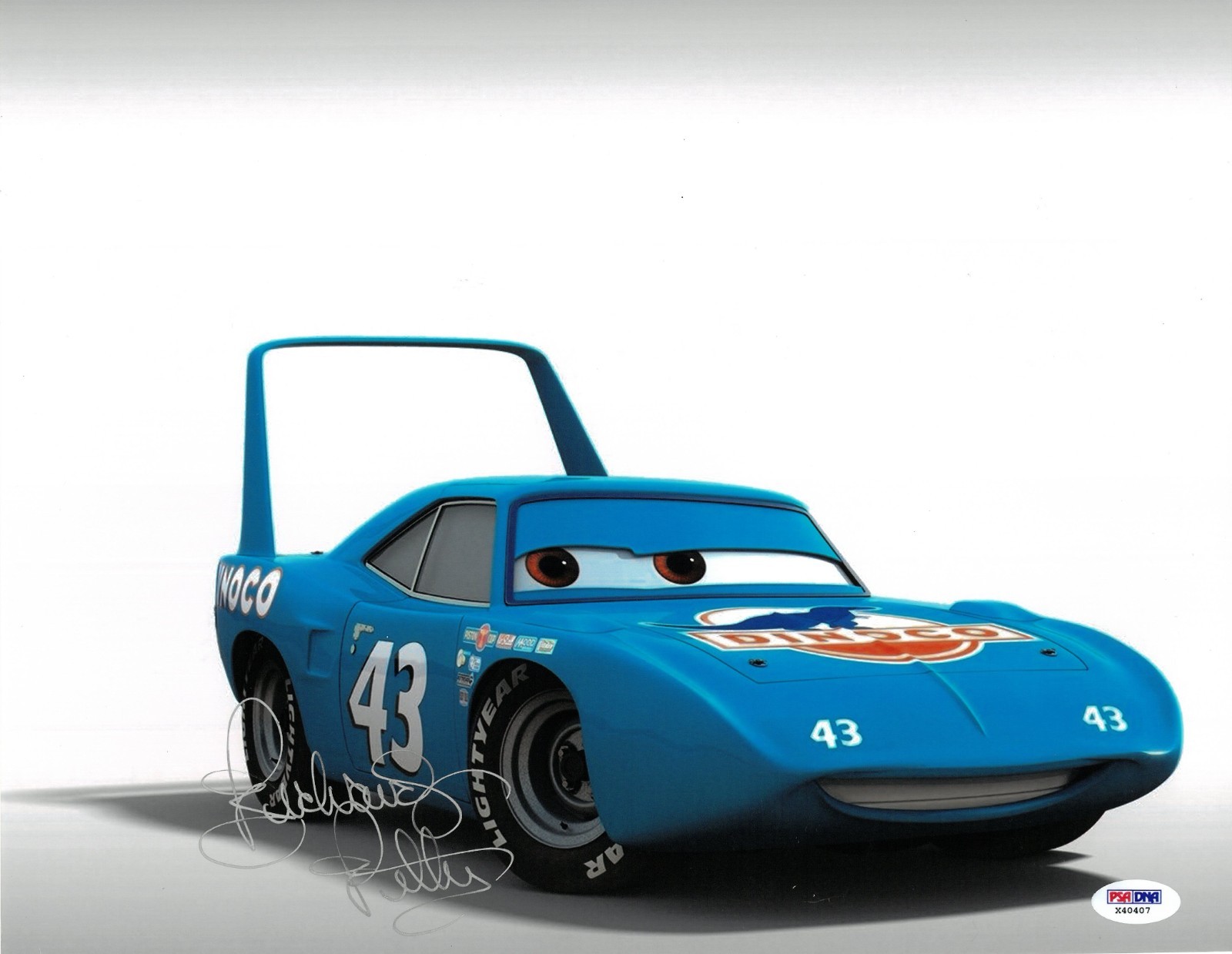 Richard Petty Signed 11x14 Photo Autographed PSA/DNA COA The King Cars Disney 07