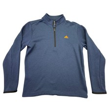 Adidas 1/4 Zip Jacket Men's Small Pullover Long Sleeve Golf Fleece Cozy Preppy
