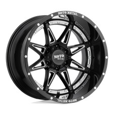 20x12 Moto Metal Mo993 Hydra Gloss Black Milled Wheel 8x6.5 -44mm