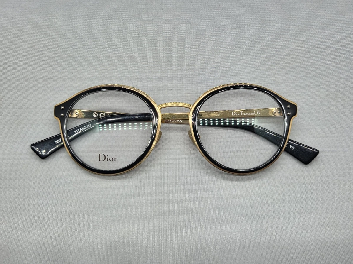 Dior Gold Round Eyeglass Frames for sale | eBay