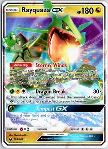 Rayquaza GX 109/168 Celestial Storm Ultra Rare Full Art Holo