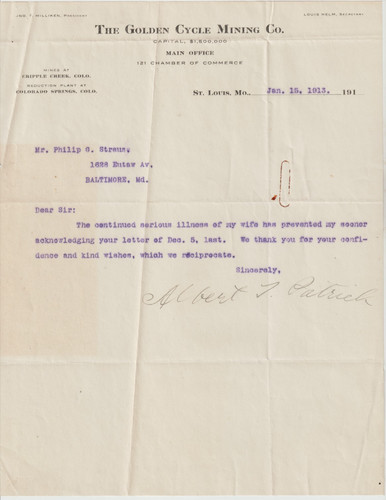 TLS 1913 Albert T. Patrick Convicted Murderer of Wm. Rice /Sing Sing / Autograph