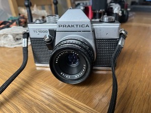 PRAKTICA Super TL1000 35mm SLR Film Camera with 50mm Lens Not Tested