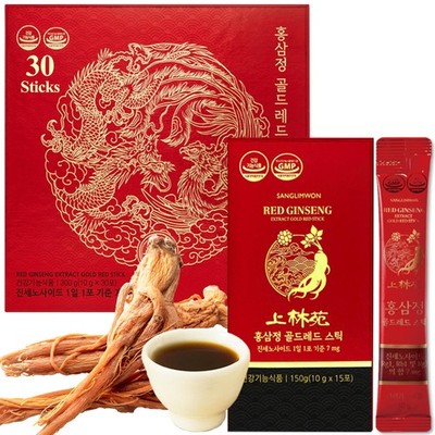 Korean Food Sanglimwon Red Ginseng Gold Stick, 7mg Ginsenosides, 30 Sticks, K...