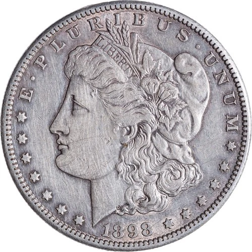 1898-S US Morgan Silver Dollar - About UNC