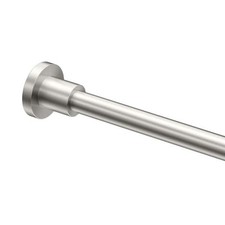 Gatco Modern Minimalist 60 In. Straight Shower Rod Set in Satin Nickel