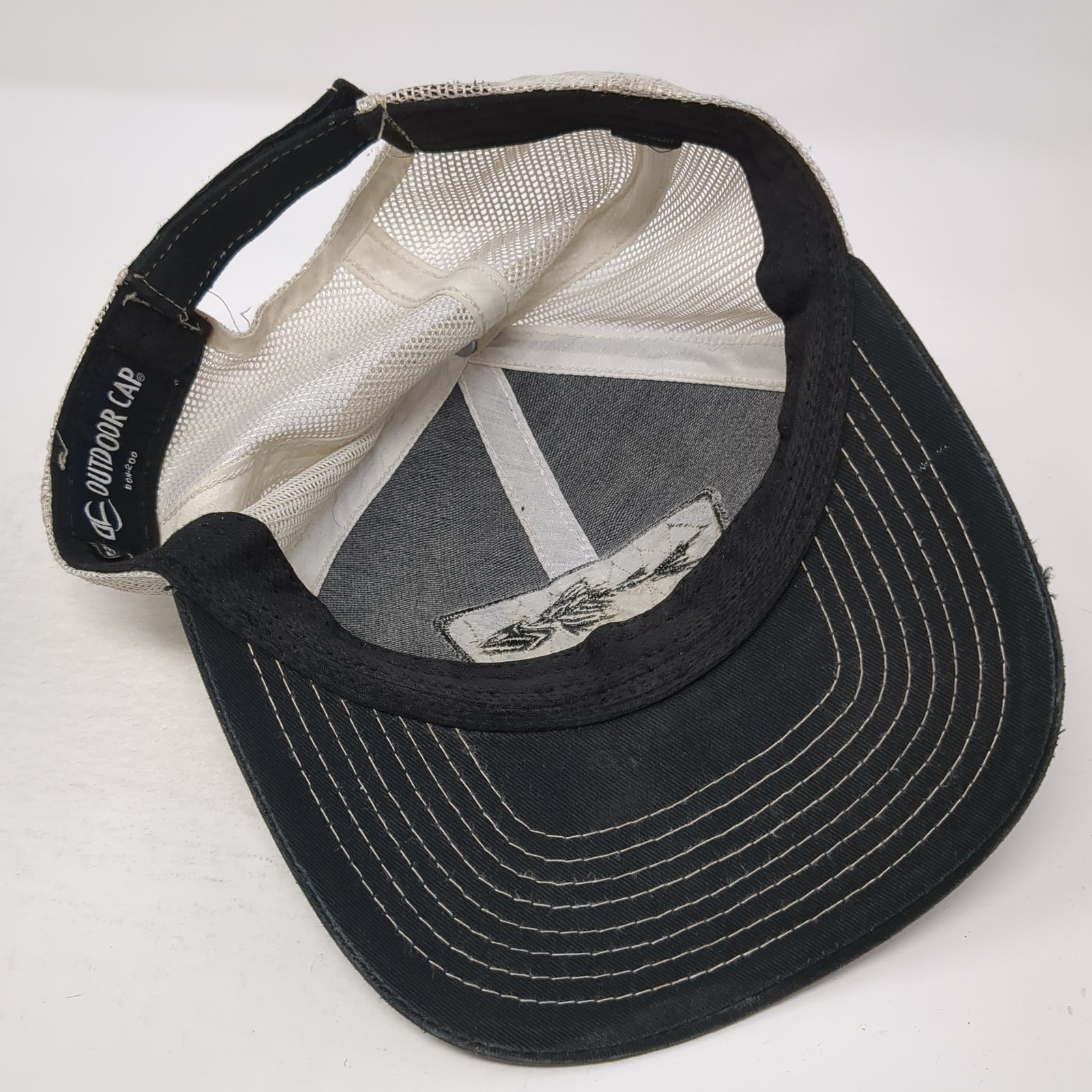 Fish Bone Logo Patch Strapback Trucker Hat Black … - image 7