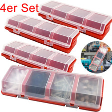 4 x Organizer Sortimentskasten Kleinteilemagazin Schraubenbox Werkzeugkasten