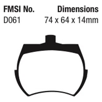 For MG Midget 63-79 EBC Redstuff Ceramic Low Dust Ceramic Front Brake Pads - Изображение 2 из 3