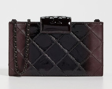 Tory Burch Fleming Patent Leather Degrade Mini Chain Wallet Crossbody ~NWT~