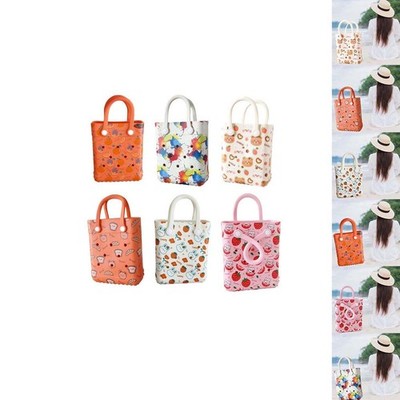 Kleine Strandtasche Atmungsaktiv Kreativ Mode Offen Tasche für Reisen Markt Boot