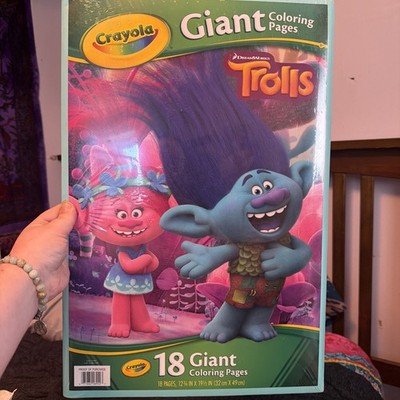 Dreamworks Trolls Crayola 18 Pages Giant Coloring Pages Book. Brand New Sealed 