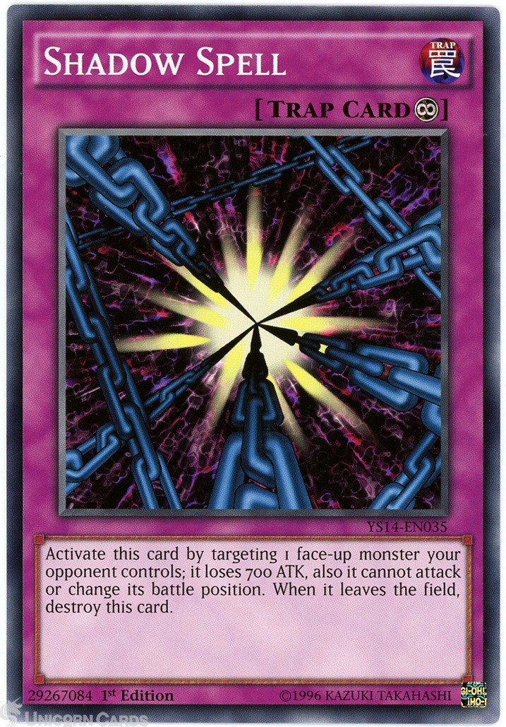 YS14-EN035 Shadow Spell 1st Edition Mint YuGiOh Card