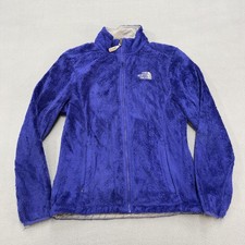 The North Face Fleece Jacket Womens Medium Purple Full Zip Soft Plush Fuzzy Cozy