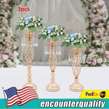 3Pcs Flower Stands Wedding Centerpieces for Tables Metal Flower Vase Home Decor