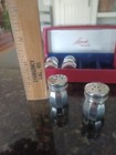 Empire silver set of 4 pewter salt and pepper shakers in original case — photo 5