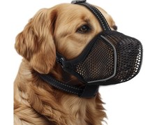 Dog Muzzle,Mesh Soft Muzzle for Large Sized Dogs, L, Black