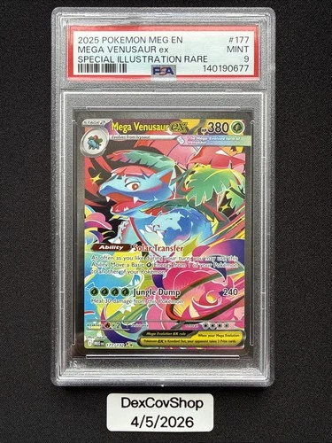 2025 POKEMON TCG MEGA EVOLUTION SPECIAL ILLUSTRATION RARE MEGA VENUSAUR EX PSA 9