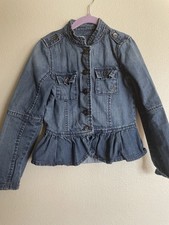 Vintage Guess Denim Jean Jacket USA Made Girls 7-8 Los Angeles Buttons