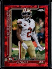 2025 Topps Chrome Sapphire Deommodore Lenoir Red Refractor #/5 49ers