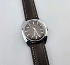 Timex Automatic Viscount Vintage Watch Date Burgundy Textured Dial c.1977