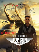 Top Gun - Maverick Firmado 8x10 Reimpresión Foto Tom Cruise & Miles Teller!!