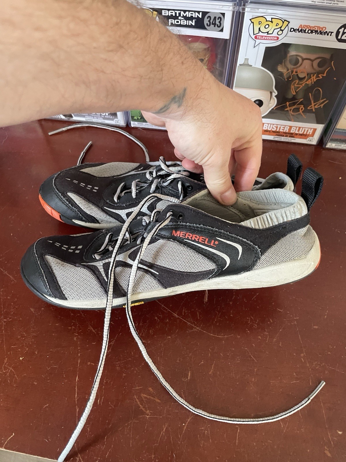 Guanto Merrell Dash Escursionismo Trail Nero e Grigio Donna Taglia 9