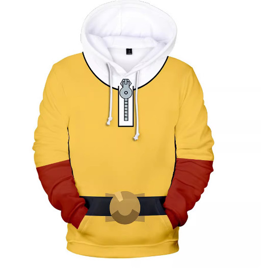 Costume cosplay One Punch Man Hero Saitama Oppai giacca con cappuccio maglione felpa con cappuccio foto 4