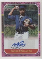 2021 Donruss Retro 1987 Signatures Pink Fireworks /199 Ronald Bolanos Auto 0ku1