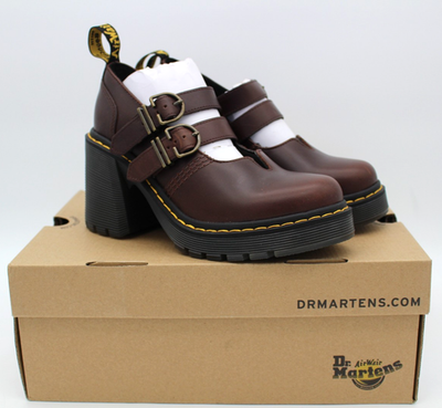 #ad Dr. Martens Womens Eviee Platform Dark Brown Womens Boots Size 7 $99.95