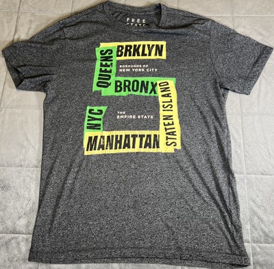 Free State New York City 5 Boroughs Men's Small T-Shirt