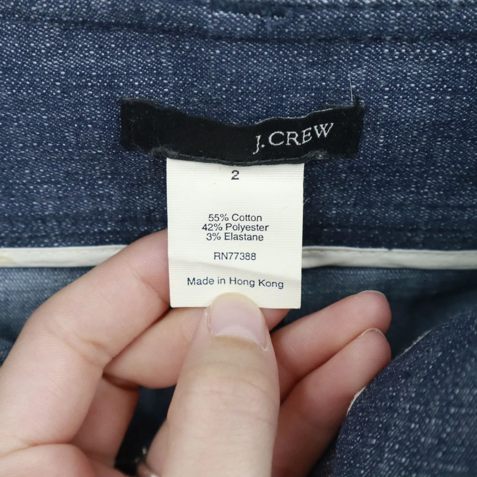 J. Falda Lápiz Crew Denim Mujer 2 Azul T Clásica Preppy Pulida Carrera Oficina Foto 2 de 4