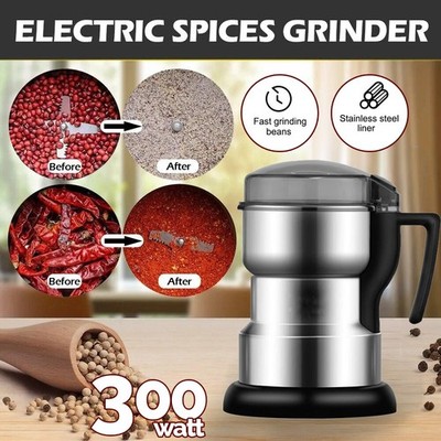  300W Elektrische Kaffeemühle Maschine Edelstahl Mahlwerk Bohnen Nuss SUS304 
