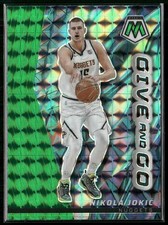 2022-23 Panini Mosaic #15 Nikola Jokic Give and Go Mosaic Green