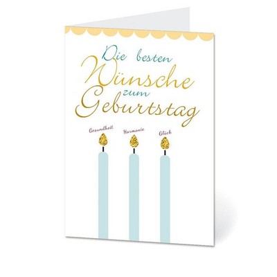 LUMA Geburtstagskarte Kerzen LU1428 DIN B6, 1 St.