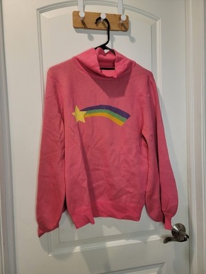 Disney Gravity Falls Mabel Pines Shooting Star Pink Sweater Womens Medium 