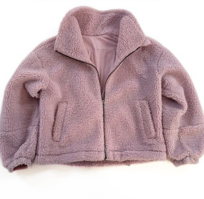 Lululemon Cinchable Sherpa Fleece Jacket Womens Small Peony Lilac Pink