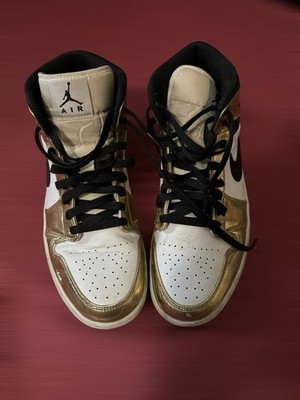 Air Jordan 1 Mid SE  Metallic Gold  Sneakers   Men s Size 10