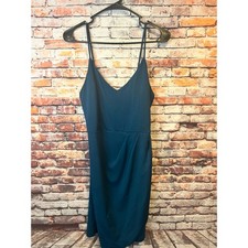 NEW lulus sleeveless Forever Your Girl Teal Blue Bodycon dress women's large