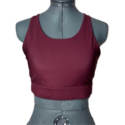 Fabletics No-Bounce High Impact Sports Bra women's size medium in burgundy