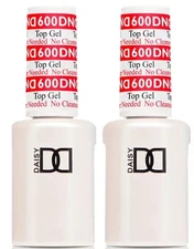 DND 600 Gel Top Coat (No Cleanse) 0.5oz (2 Pack)