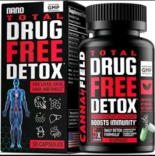 Canna Field Total Drug Free Liver and Body Cleanse 30 Capsules Detox