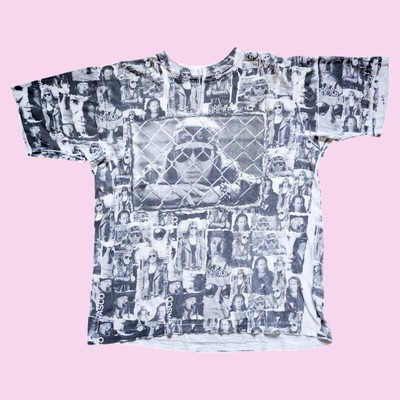 Vasco Rossi Gli Spari Sopra All Over Graphic 90s Vintage T Shirt Gr. XXL passt L