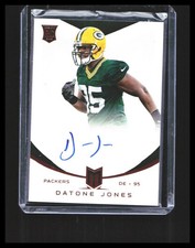 2013 Datone Jones Rookie Card Auto - Panini Momentum Gold /599 #123 . rookie card picture