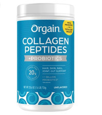 Orgain Collagen Peptides Probiotics Unflavore...