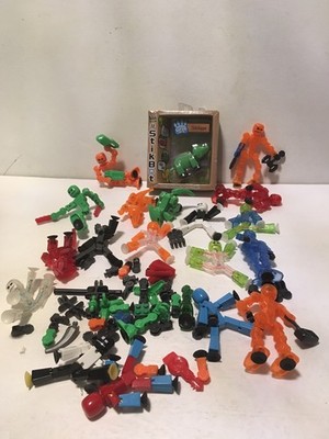 Zing Stikbot Lot of 18 Stop Motion Animation Stik Bot Figures Animals Parts