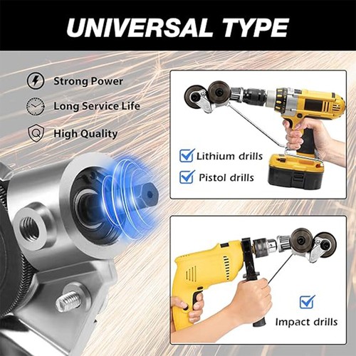 Electric Drill Plate Cutter Sheet Metal Nibbler Precise Cutting Sheet Cutter US - Picture 16 of 19
