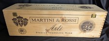Vintage Martini & Rossi Asti Italian Sparkling Wine 6 Liter Wooden Gift Box Only