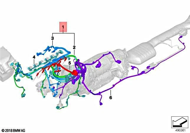 Genuine BMW X5 M G05 G07 Engine Wiring Harness Sensor System